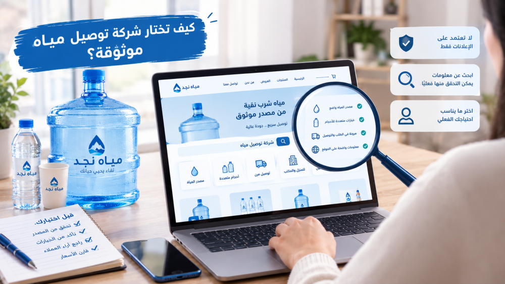 كيف تختار أفضل شركة توصيل مياه شرب في السعودية؟