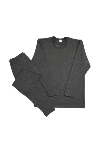 بجامة فرو كم طويل ( رصاصي )