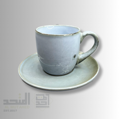 كوب سيراميك مع حامل ( لون سماوي)