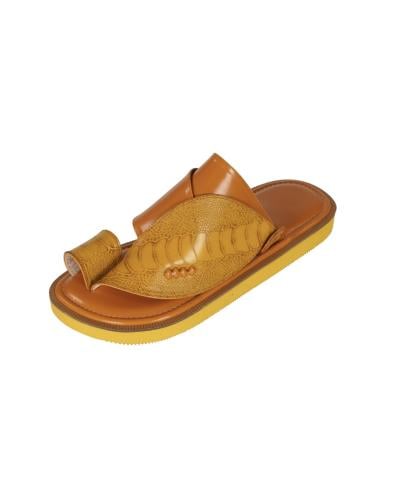 حذاء ساق نعام باللون الأصفر