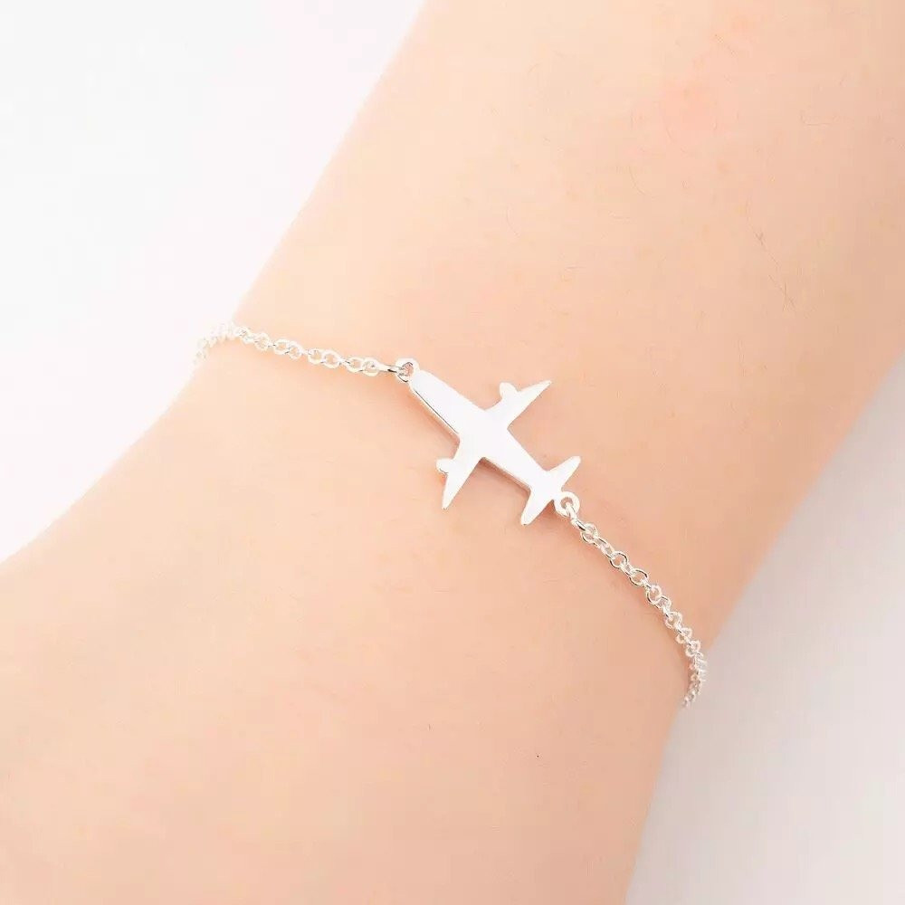 Bracelet Commercial Aircraft Silver - Whims Jewels