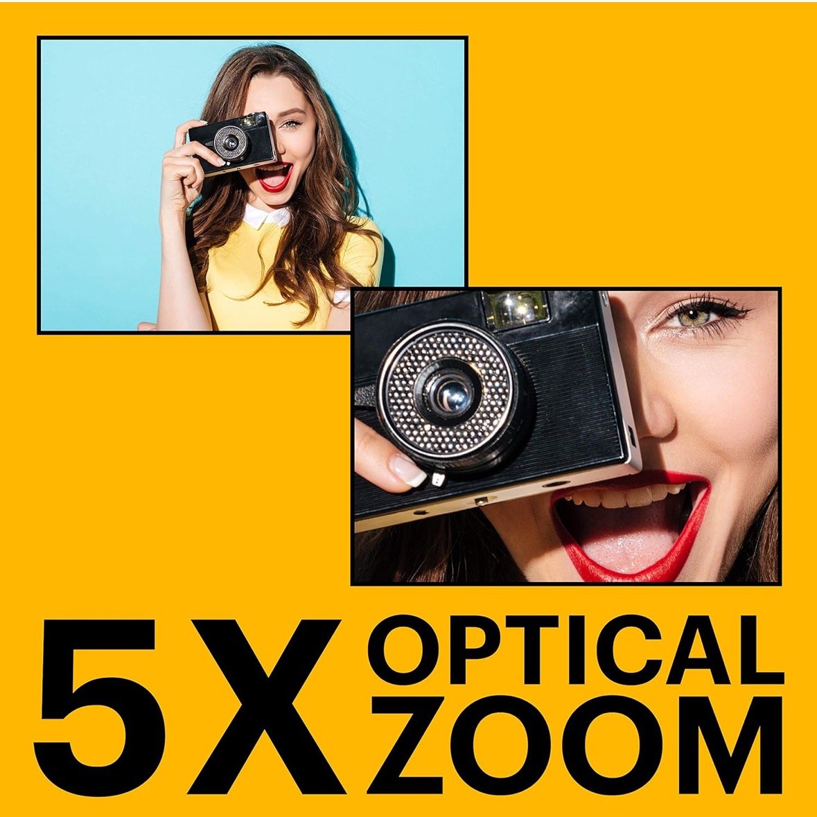 كاميرا كوداك FZ55 بدقة 16MP، زووم بصري 5X، شاشة 2.7 بوصة – أحمر