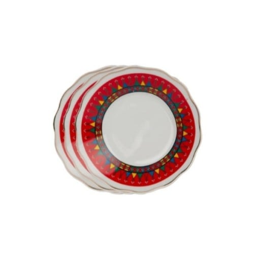 صحون سيزر ٦ حبة لون عسيري احمر