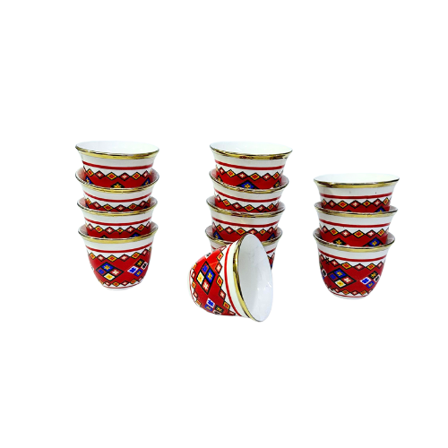 فنجان عسيري احمر 12674