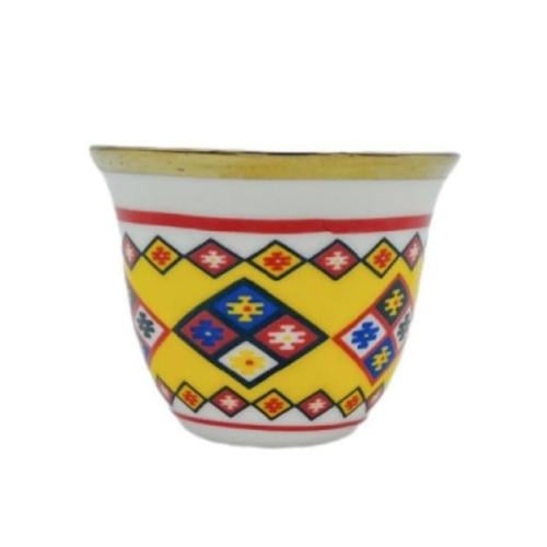 فنجان عسيري اصفر 12673