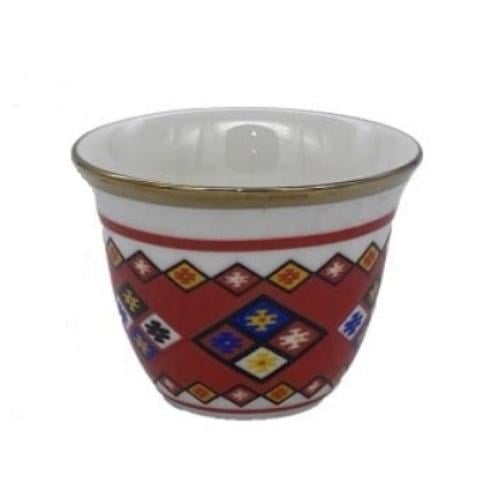 فنجان عسيري احمر 12674