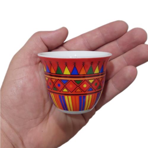 فنجان عسيرى احمر صغير