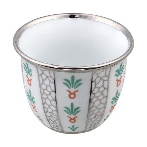 فناجين قهوة بداوي كبير 6حبه فضي