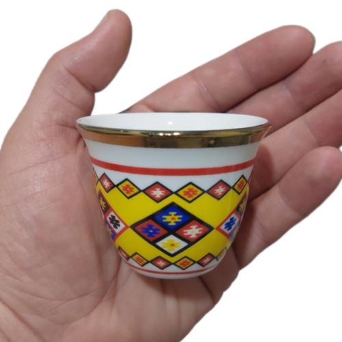 فنجان عسيري اصفر 12673