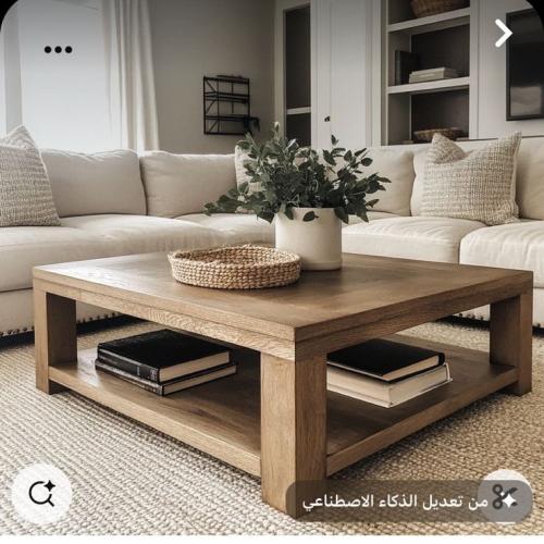 طاولة خشب مقاس ١٠٠*١٠٠