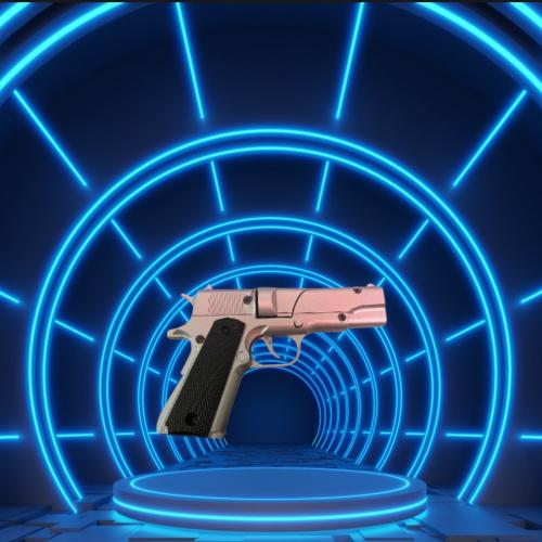 مسدس حديد بالكامل بارود