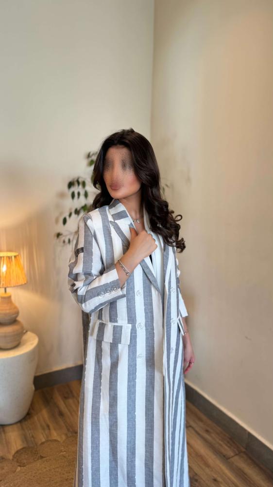 بليزر لينن مخطط زري جديد