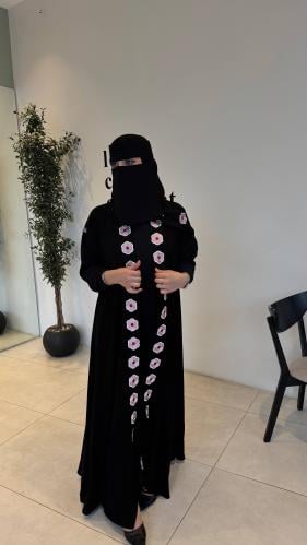 عباية 2 تطريز كمبيوتر ورده بنك