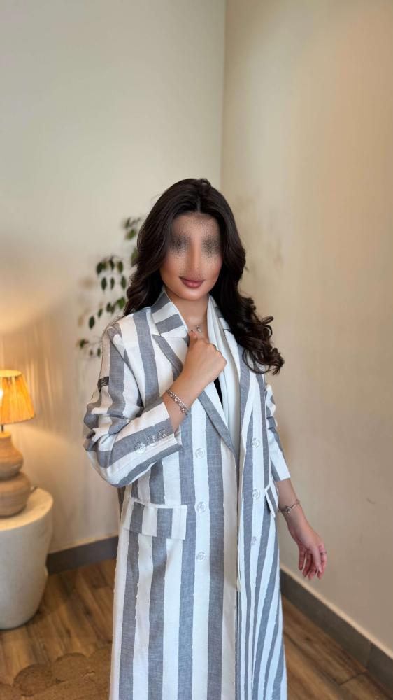 بليزر لينن مخطط زري جديد