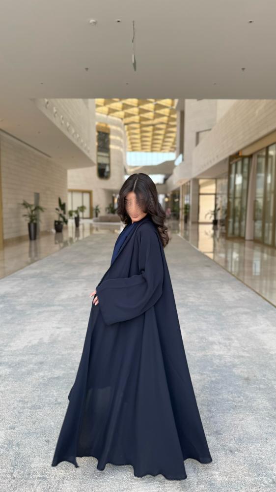عبايه فرح دبل كلوش كحلي