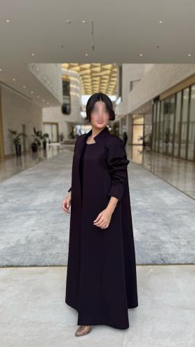 بليزر قماش كريب بدون لمعه طايح ليلكي