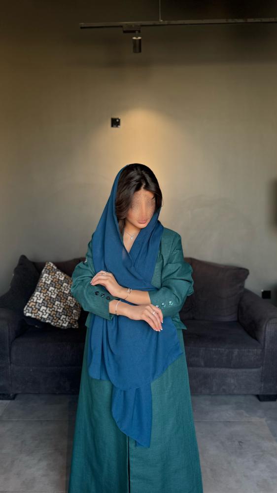 بليزر قماش لينن لون زيتي