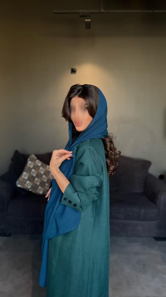 بليزر قماش لينن لون زيتي