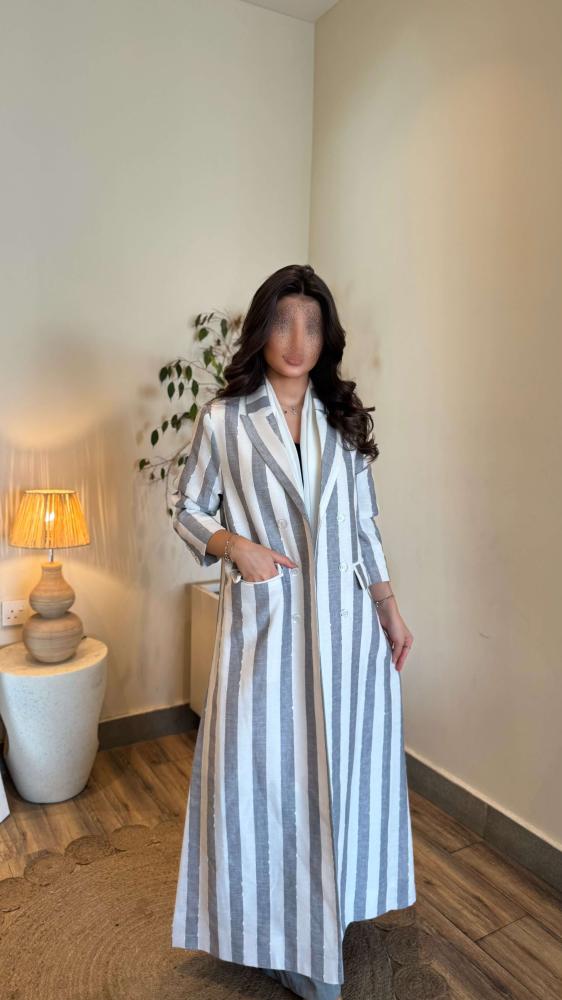 بليزر لينن مخطط زري جديد