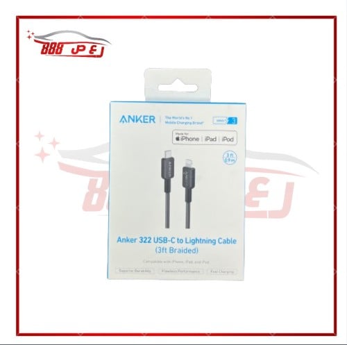 سلك شاحن ايفون + تايب سي ANKER اصلي