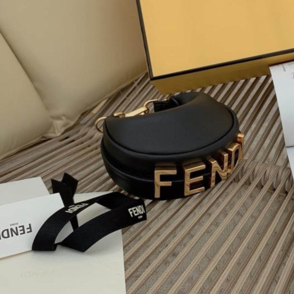 Nano Fendigraphy Black leather