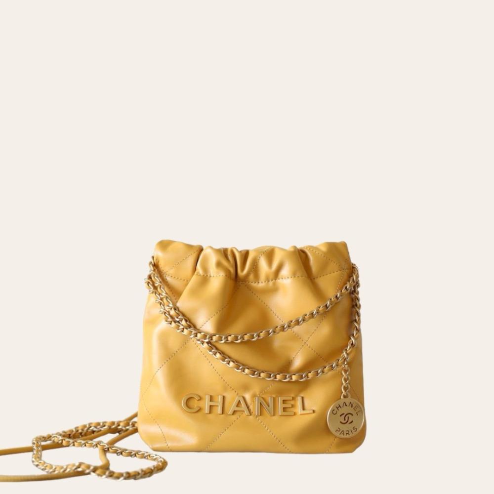 Chanel 22bag mini shiny calfskin