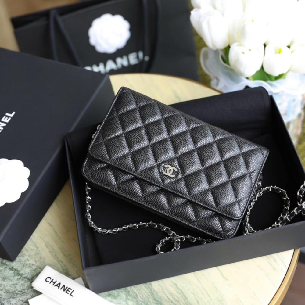 Chanel Caviar Wallet On Chain
