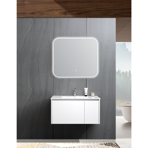 مغسلة خشب BMF OS2320104 صيني ORIENT STANDARD أبيض مع حوض سيراميك 80 سم مع مراية LED