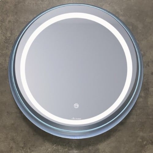 مراية دائري ليد لون رمادي فاتح