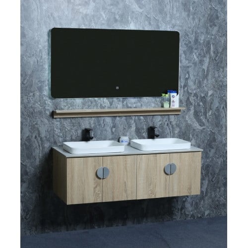 مغسلة خشب خشبي فاتح مقاس 120سم