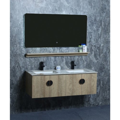 مغسلة خشب لون خشبي مقاس 120سم