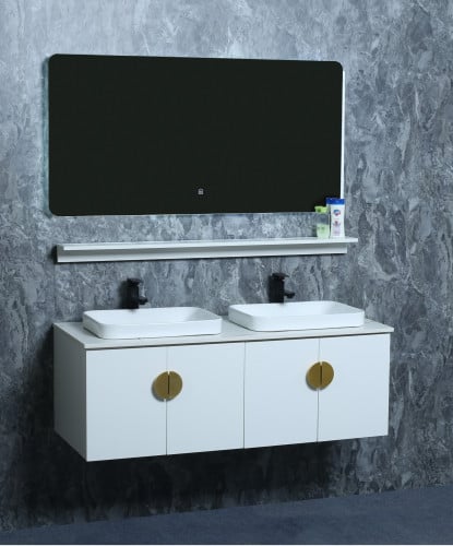 مغسلة خشب أبيض مقاس 120سم