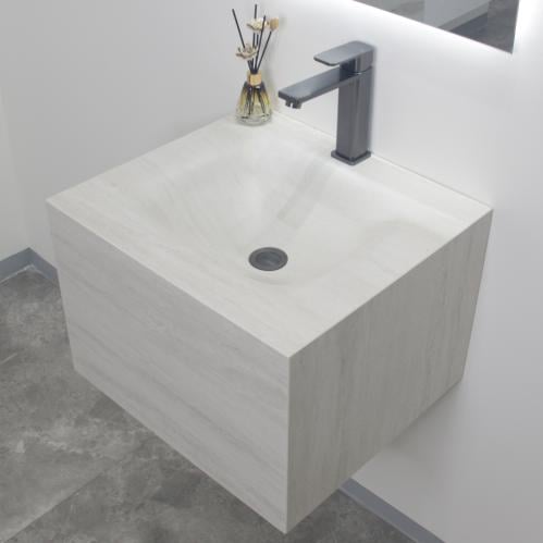 مغسلة بورسلان  تعليق OS250076 ترافرتينو بيج فاتح 50*45*35 سم