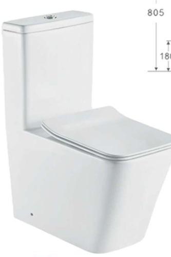 كرسي افرنجي ارضي ONE561 ابيض 25 سم مربع UF