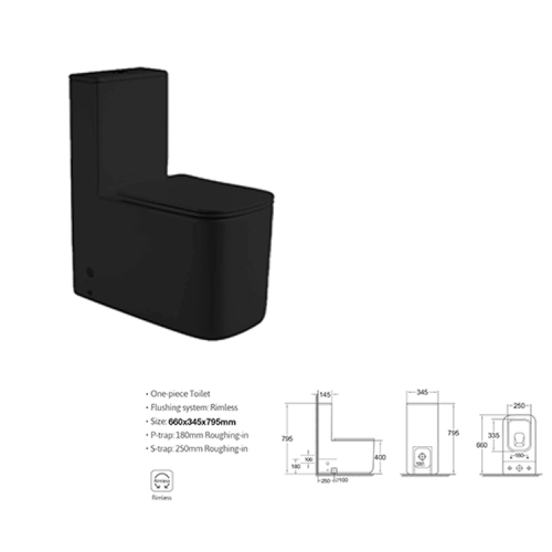 كرسي افرنجي ارضي LOLO412 اسود 25 سم مربع 66*34*79 سم UF