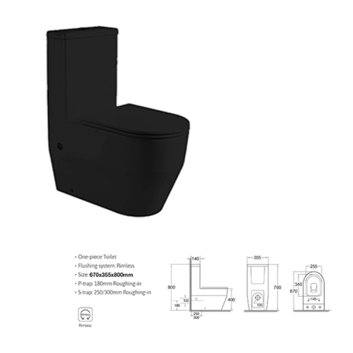 كرسي افرنجي ارضي LOLO511 اسود 25 سم دائري 67*35*80 سم UF
