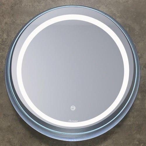 مراية دائري ليد لون رمادي فاتح