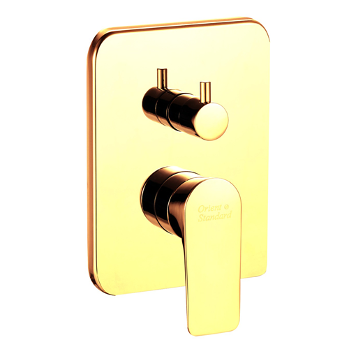 خلاط دش مخفي خطين ذهبي مربع