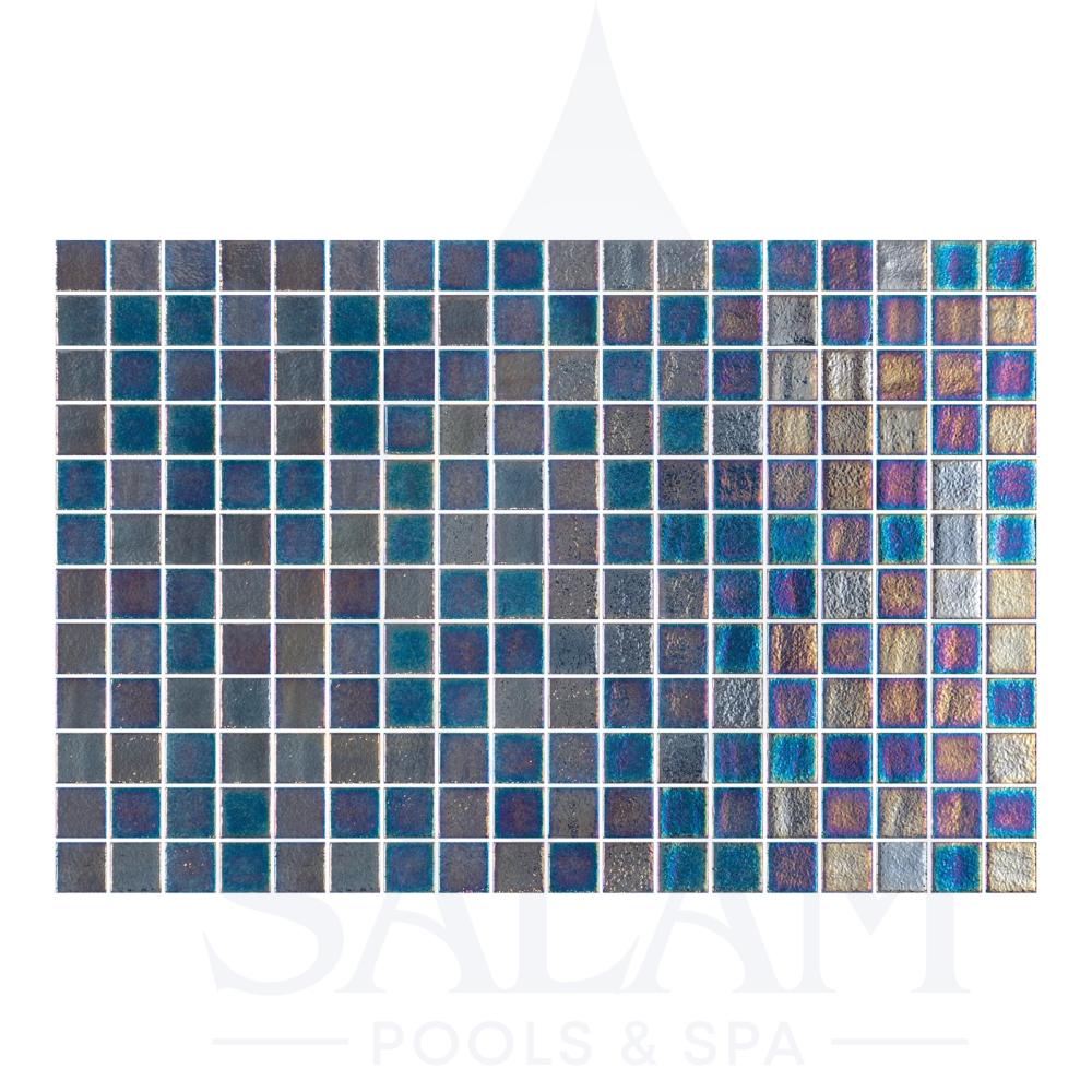 بلاط أسباني موزاييك للمسابح 2.5* 2.5 Pearl 100 ( عينه شيت مقاس 30*30 سم )