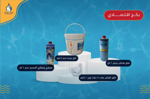 بكج تعقيم وتنظيف مسبح أقتصادي صغير