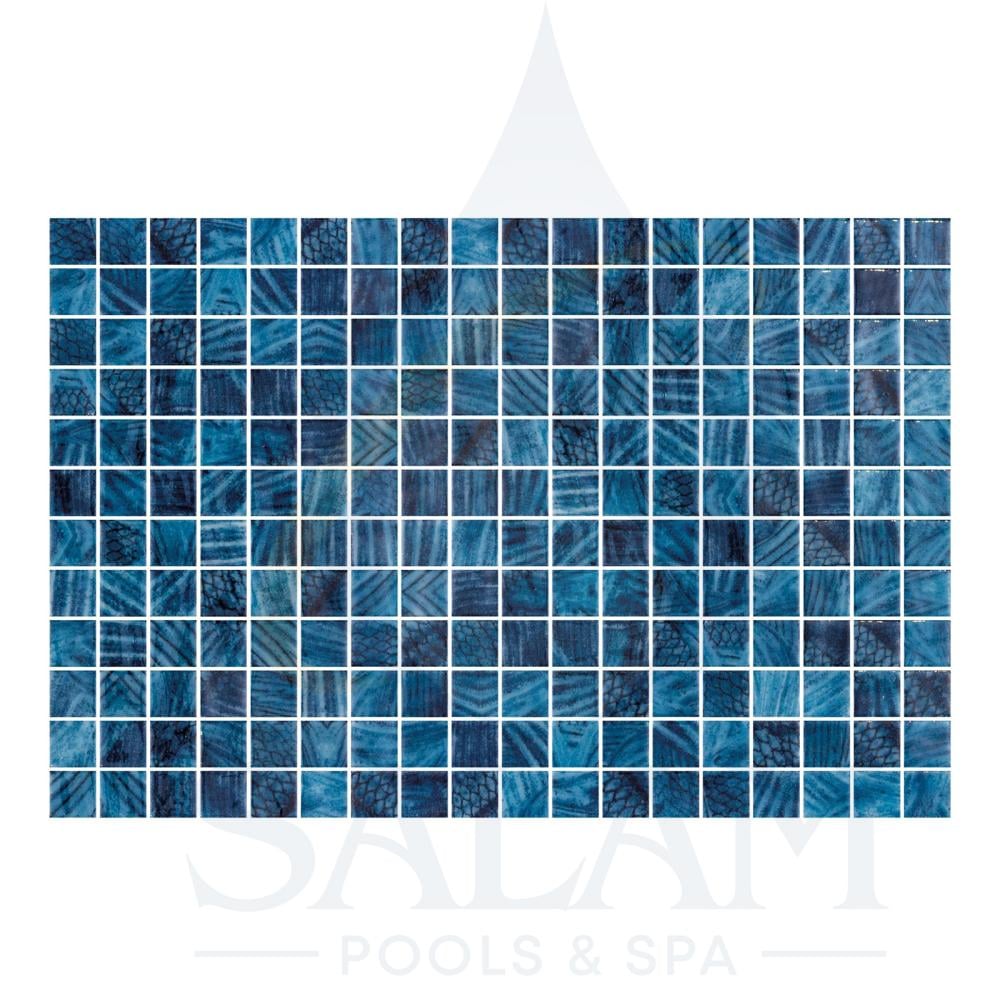 بلاط أسباني موزاييك للمسابح 2.5* 2.5 Shark ( عينه شيت مقاس 30*30 سم )