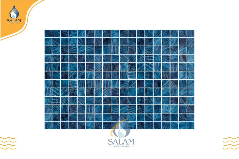 بلاط أسباني موزاييك للمسابح 2.5* 2.5 Shark ( عينه شيت مقاس 30*30 سم )