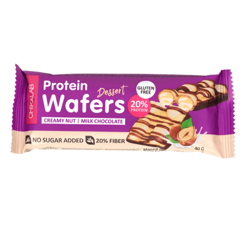 شيكالاب ويفر بروتين شوكولاته حليب ومكسرات