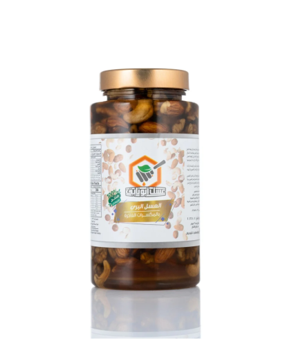 عسل ابو نايف / عسل بري بالمكسرات 500 جرام