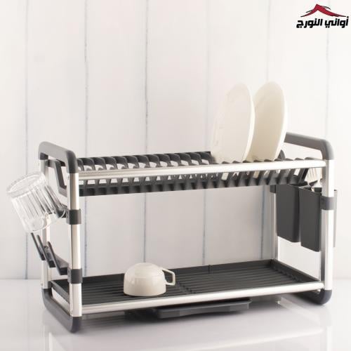 سلة صحون المنيوم دورين مستطيل