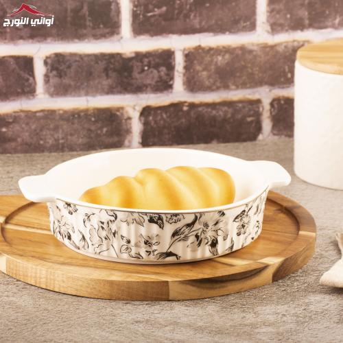 صينية فرن سيراميك دائري اسود