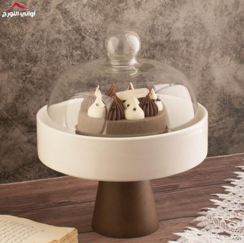 ستاند كيك بقاعدة خشب