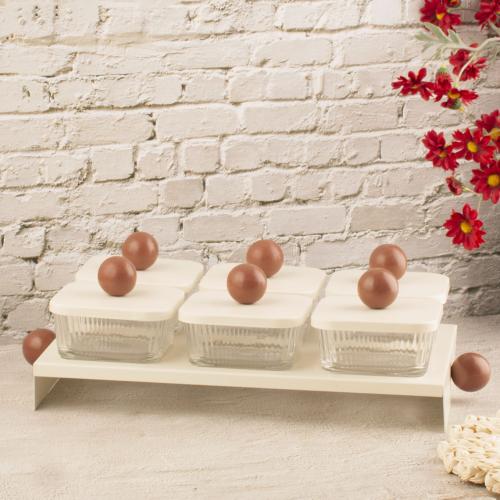 طقم صحون مكسرات ندى سداسي