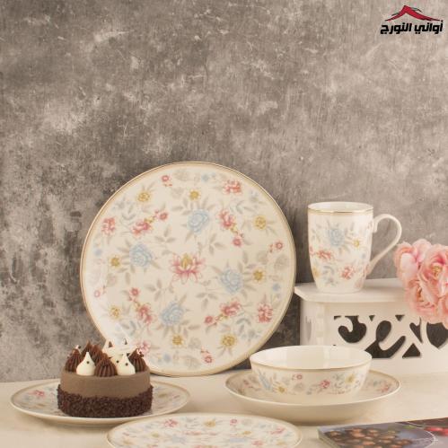 طقم عشاء الاوركيد 30 قطعة