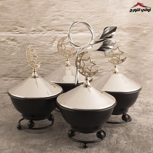 صحون مكسرات رباعي لمسات